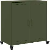 vidaXL Sideboard Olivgrün 68x39x72 cm Stahl