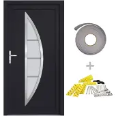 vidaXL Haustür Anthrazit 108x200 cm PVC