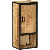 vidaXL Badschrank 40x27x90 cm Massivholz Mango und Eisen