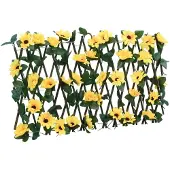 vidaXL Rankgitter mit Künstlichem Efeu Erweiterbar Gelb 180x20 cm