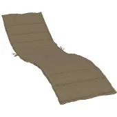 vidaXL Sonnenliegen-Auflage Melange Taupe 200x50x4 cm Stoff