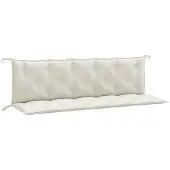 vidaXL Gartenbank-Auflagen 2 Stk. Melange Creme 180x50x7 cm Stoff