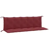 vidaXL Gartenbank-Auflagen 2 Stk. Melange Weinrot 180x50x7 cm Stoff