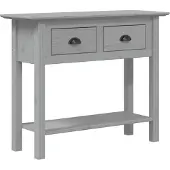 vidaXL Konsolentisch BODO Grau 91x35x74 cm Massivholz Kiefer