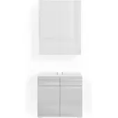Vicco Badmöbel-Set Fredd Weiß Hochglanz 2 Teile, Model 30427