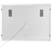 Beliani Badspiegel Silber Rechteckig 60 x 80 cm mit LED Beleuchtung Antibeschlag Kosmetikspiegel Bluetooth Lautsprecher Uhr Touch Sensor Modern
