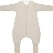 Emma & noah Winter-Sleepoverall Essential mit abnehmbaren Ärmeln und Umschlag-Füßchen 3.5 TOG, beige, 90