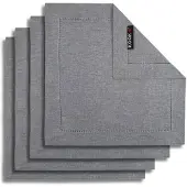 Kook Serviette Gemeleerd Grau (4er-Set)-40 x 40 cm