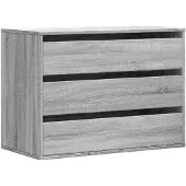 vidaXL Kommode Grau Sonoma 80x41x58 cm Holzwerkstoff