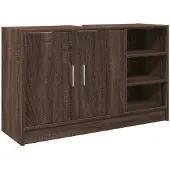 vidaXL Waschbeckenunterschrank Braun Eichen-Optik 90x29x55 cm