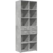 vidaXL Highboard Betongrau 70x42,5x185 cm Holzwerkstoff