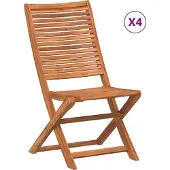vidaXL Gartenstühle 4 Stk. Klappbar Massivholz Akazie