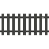 Intergard Staketenzaun Kunststoffzaun WPC schwarz 80x180cm