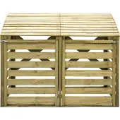 Intergard Mülltonnenbox Mülltonnenverkleidung holz doppelt 156x122x92cm