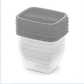 Kadax Lebensmittelbehälter-Lunchboxen 5 x 0,25 l Lunchbox mit Deckel-Set