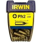 Irwin Tools 10 Puntas de destornillador Phillips2 1/4" (25mm