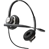 Polycom EncorePro 720D Binaurales digitales Headset mit Quick Disconnect TAA, Kabelgebunden, Anrufe/Musik, 78 g, Kopfhörer, Schwarz