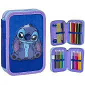 Cerdá - Podwójne Etui na Przybory Szkolne Disney Stitch - Oficjalny Produkt