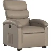vidaXL Relaxsessel mit Aufstehhilfe Elektrisch Cappuccino Kunstleder