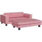 vidaXL Hundebett mit Verlängerung Rosa 100x50x30 cm Samt