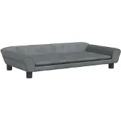 vidaXL Hundebett Dunkelgrau 100x50x21 cm Samt