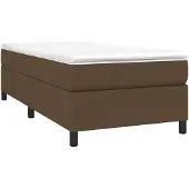 vidaXL Boxspringbettgestell Dunkelbraun 100x200 cm Stoff
