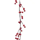 Décoris Girlande Schaumstoff Beeren Rot