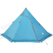 vidaXL Tipi-Campingzelt 5 Person Blau Wasserdicht
