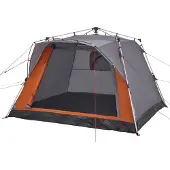 vidaXL Campingzelt 4 Personen Grau und Orange Quick Release