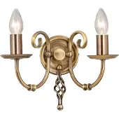 Elstead Lighting Elstead Artisan Wandleuchte E14 2-fach Gealtertes Messing