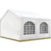 Sonstiges TOOLPORT Hochwertiges Partyzelt 3x5 m Pavillon Zelt PE Plane 450 N Gartenzelt Festzelt Wasserdicht weiß