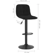 vidaXL Barhocker Schwarz Samt