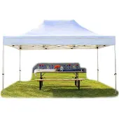 TOOLPORT 3x4,5m Aluminium Faltpavillon, ohne Seitenteile, weiß
