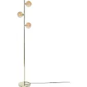 Beliani Stehlampe aus Metall mit 3 Lichtern Metallleuchte gold Wohnzimmer, Schlafzimmer modern