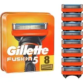 Gillette Fusion5 Power, Männer, , FUSION5, Blau, Orange, 8 Stück(e)
