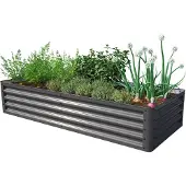 PRIMEYARD 180 x 75 x 35 cm Hochbeet, Stahl, anthrazit - (GFPV00814)