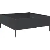vidaXL Hochbeet Schwarz 100x100x41 cm Stahl
