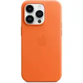 Apple Original iPhone 14 Pro Max Hülle - Echtes Leder - Backcover/Hard Case - Orange