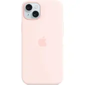 Apple Original iPhone 15 Plus Hülle - Silikon - Backcover/Soft Case - Hellrosa