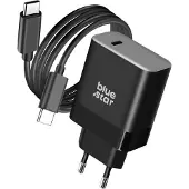 Blue Star Netz-Ladegerät mit USB-C-Anschluss und Typ-C-Kabel - 3A 45W mit PD- und QC 4.0-Ladefunktion