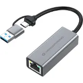 Conceptronic ABBY08G, Kabelgebunden, USB, Ethernet, 1000 Mbit/s, Grau