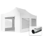 TOOLPORT 3x6m Aluminium PROFESSIONAL Faltpavillon, inkl. 4 Seitenteile, weiß