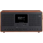 Revo SuperConnect Stereo - Hybrid-Stereo-Tischradio - DAB+/UKW und Internetradio - WLAN - Bluetooth mit aptX - 30 W - Nussbaum/Schwarz