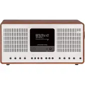 Revo SuperConnect Stereo – Hybrid-DAB+/UKW- und Internetradio mit Bluetooth – Walnuss/Silber