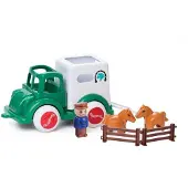 Viking Toys Jumbo Pferdetransport 1 Person 2 Pferde Zaun (130007)
