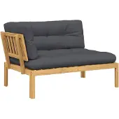 vidaXL Garten-Ecksofa aus Paletten mit Kissen Massivholz Akazie
