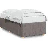 vidaXL Bettgestell ohne Matratze Taupe 80x200 cm Stoff