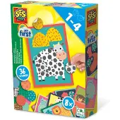 SES Creative My First 14485 Tierprint Sticker - Entdecken und Lernen für Kleinkinder, Bastelset für Kinder, 1 Jahr(e), Karton, Mehrfarbig