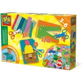 SES Creative 14634 Lernset Schneiden Schritt für Schritt, inkl. Sicherheitsschere, Bastelset für Kinder, 3 Jahr(e), Karton, Mehrfarbig