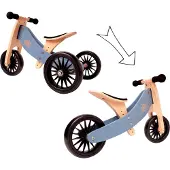 Kinderfeets 2-in-1 Laufrad & Dreirad aus Holz Tiny Tot Plus - Blaugrau